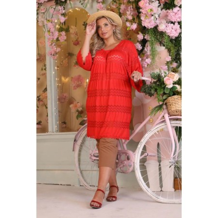 Women's dress, size 52, red color