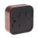 Switch "Elect" VA 16-131-hm, 16 a, 1 key, outer, black color for copper