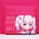 Backpack school textile "anime", with a pocket, pink color