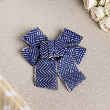 Festive bow "retro", blue, red, 20 x 21 cm, mix