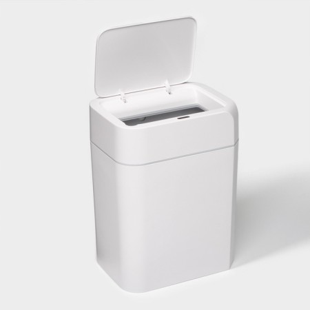 Garbage bucket of sensory shares, 12 l, white color-2