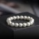 Bracelet Pearl "Beads" classic, ball No. 10, white color, d = 5.5 cm