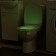 Lamp for the toilet with the sensor engine., RGB, 3 W, IP68, from BAT. 3*aaa, white