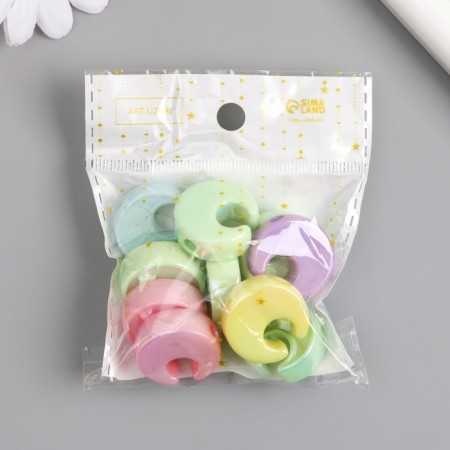 Busina for creativity plastic "Month. Purumatic gloss" mix 0.8x2.3x2.3 cm-3