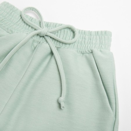 Kit for girls (top, shorts) minku: casual collection olive color, height 152-9