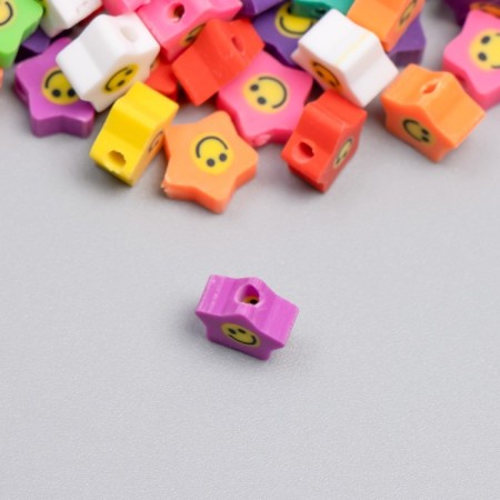 A set of beads made of polymer clay "Astra" 10 mm, 20 grams, stars-smokes-2