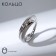 Ring "curls" two lines, color silver, 16 size