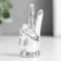 Souvenir Ceramics "Hand - Peace" silver 4x2.7x7.5 cm