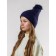 Women's cap, size 52-56, dark blue color