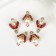 Decor for creativity metal, enamel, rhinestones "God's cow" 2x1.3 cm