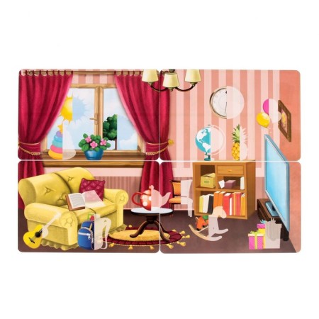 Board game "Smart Loto. Halves: objects »Memory, from 1 player, 3+-2