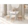 Stool, 330 × 330 × 435 mm, MDF, legs are an array of birch, ivory color