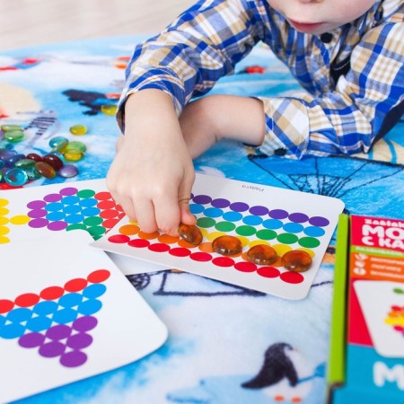 Marblax "Game with pebbles. Collect according to the model ", according to the Montessori method-5