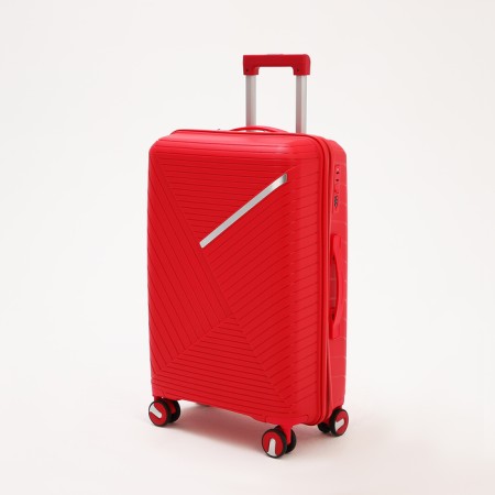 Middle suitcase 24 ", lightning department, code castle, 4 wheels, red color