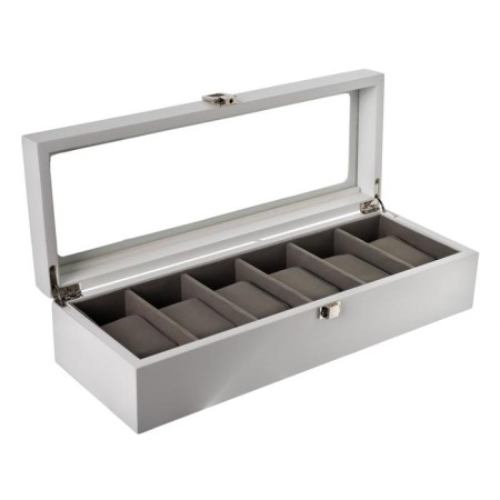 Casket wood for watch 6 departments "Style" white 12.7x8x33 cm-7