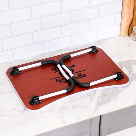Table - breakfast tray, for a laptop, folding, white, 60x40 cm-10