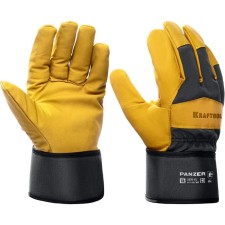 Kraftool Panzer 11320-XL gloves, combined, leather, size XL