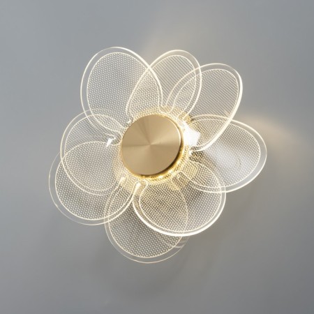 Bra "flower" Led 3000k gold 20x20x10cm