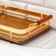 Ferra tray, 30 × 20 cm, brown-golden color
