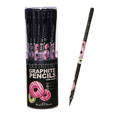 Pencil b/g design BrunovisConti Black Excellence. Donat steers!.
