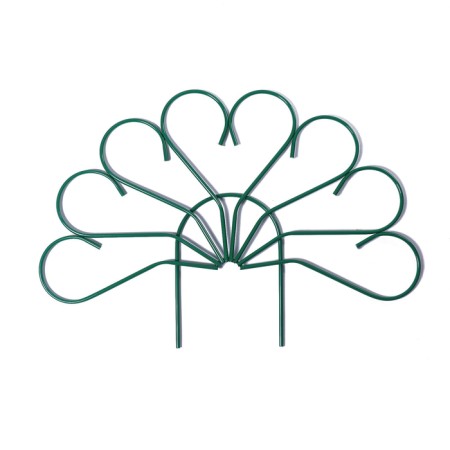 Decorative fence, 62 × 450 cm, 5 sections, metal, green, Pavlin-2, Greengo-8