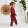 New Year. Costume: jumper and pants crumb I am "cell", height 68-74 cm, red