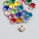 Rhinestones in the DACs Round 6 mm (20 pcs/pack), mix, silver frame