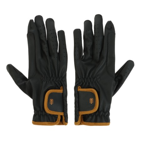 Taia Equestrianism riding gloves, size 12-14 children, black ve TG4-Black-1