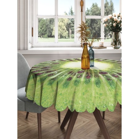 The tablecloth "half kiwi", round, Saten, d = 150 cm