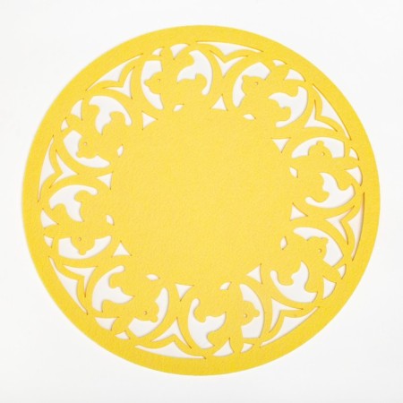 Enchet decorative shade "Easter", yellow color, D 30 cm, 100% p/e-1