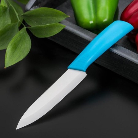 Knot Ceramic “Simple”, blade 12.5 cm, handle Soft Touch, color mix-3