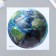 Sticker plastic interior phosphorus "planet Earth" 20x20.5 cm