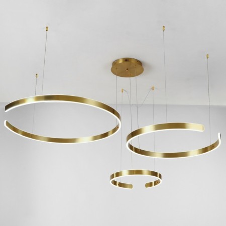 Semi-ring chandelier LED 120W brass 40-60-80x50cm Bayerlux-1