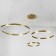 Semi-ring chandelier LED 120W brass 40-60-80x50cm Bayerlux
