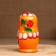 Matryoshka "Strawberry", orange dress, 3 puppet, 10-12 cm