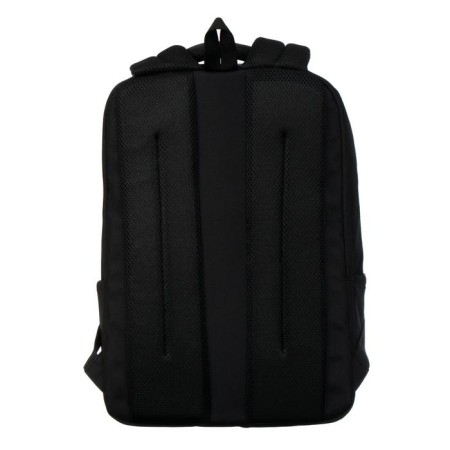 Youth backpack, 41.5 x 29 x 18 cm, Grizzly 134, ergonomic back, laptop compartment, black/red RU-134-1-4