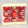 Set of balls plastic D-6 cm, 9 pcs "Adele" snowflakes, red