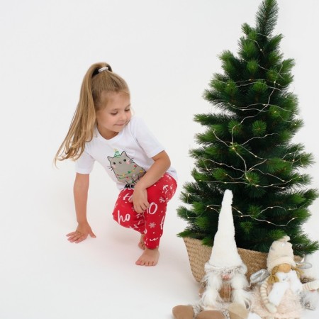 PAZHAMA Children's KAFTAN "Meowy XMAS", size 34 (122-128)-5