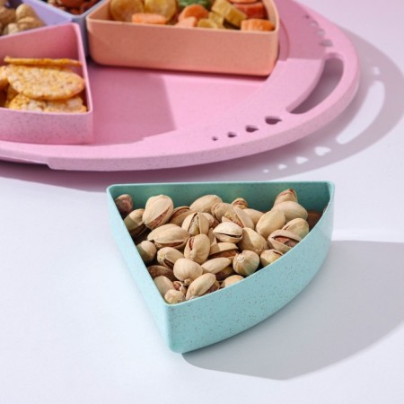 Menzhitsa with a lid, 35 × 27 cm, 5 departments, color mix-3
