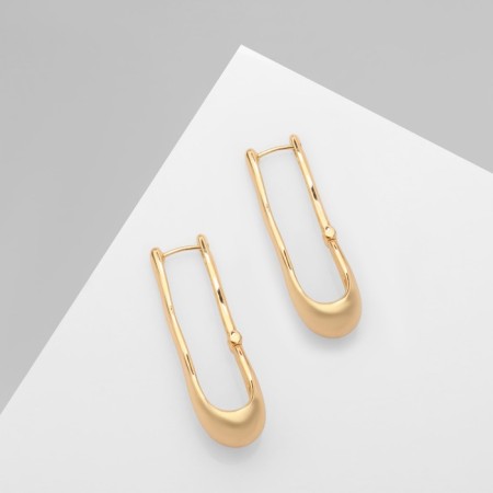 Earrings Metal "Bohemia" breeze, color gold
