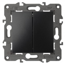 Double switch, 10AX-250V, IP20, era Elegance, anthracite