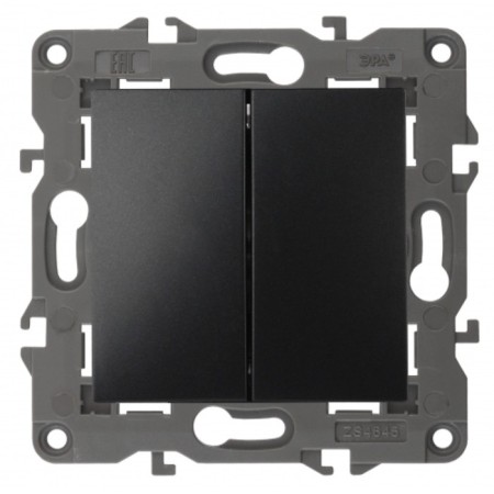 Double switch, 10AX-250V, IP20, era Elegance, anthracite