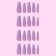 Patching nails, 24 pcs, ballerina shape, lilac color