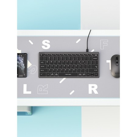 Keyboard A4Tech FSTYLER FX51 Gray USB Slim Multimedia (FX51 Grey)-8