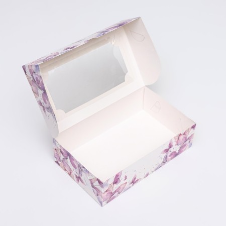 Folding box with a window for marshmallows "pastel butterflies", 25 x 15 x 7 cm-5