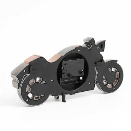 Clock - desktop's alarm clock "Retro motorcycle", discrete move, d -7.5 cm, 27 x 13 cm, aa-3