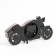 Clock - desktop's alarm clock "Retro motorcycle", discrete move, d -7.5 cm, 27 x 13 cm, aa