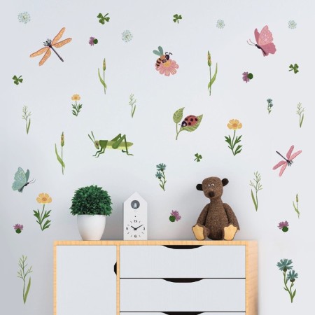Interior color sticker "Flowers and insects" 30x60 cm-5
