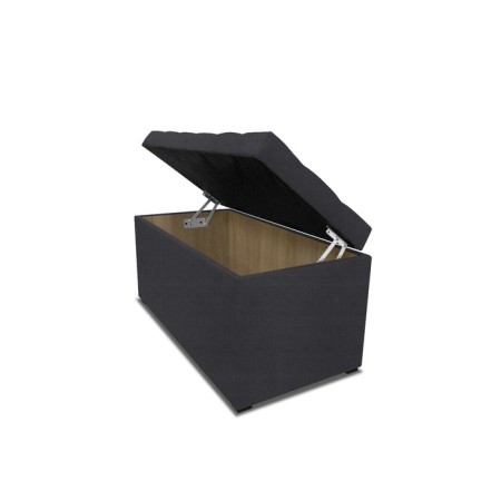 Puff with a lid and weighting, 800 × 400 × 420 mm, Vital velor, Grafit color-6