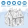 House-painting 3 in 1 "Cold heart", castle, a set for creativity, 16 × 18 × 22 cm
